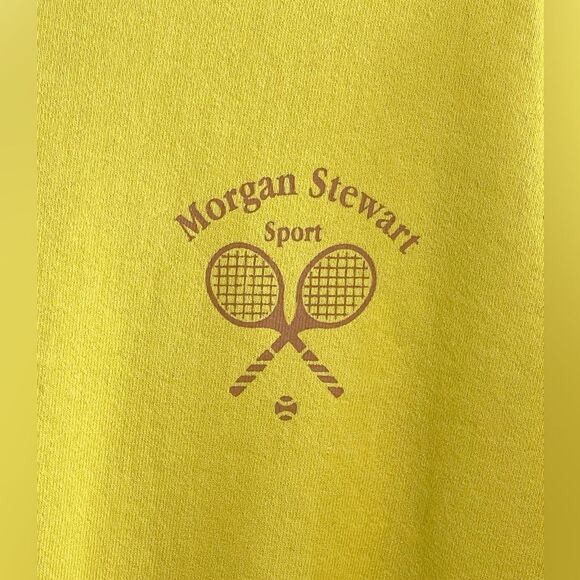 Revolve Morgan Stewart Sport Yellow Tennis racket Sweatshirt. Medium - Picture 6 of 6